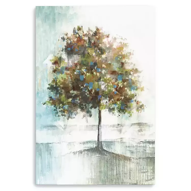Blue and Green Solo Tree Giclee Canvas Art Print>Kirklands Home Sale