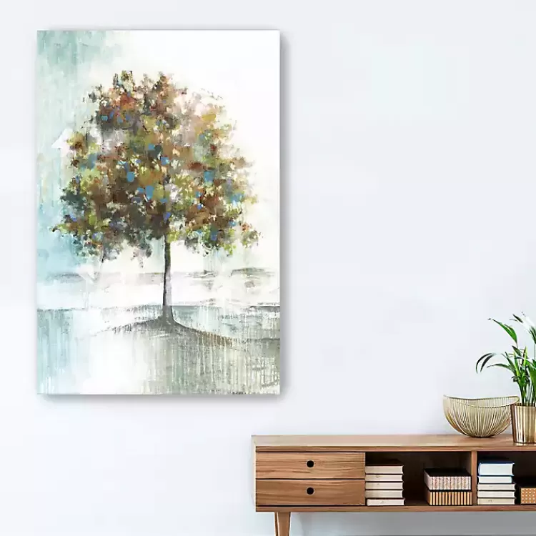 Blue and Green Solo Tree Giclee Canvas Art Print>Kirklands Home Sale