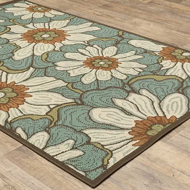 blue_and_ivory_flowers_outdoor_area_rug_x_2.webp Blue and Ivory Flowers Outdoor Area Rug, 3x5>Kirklands Home Shop