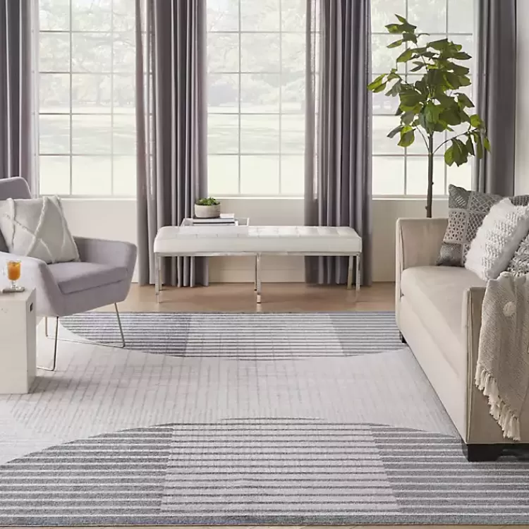 blue_and_ivory_striped_half_moon_area_rug_x_7.webp Blue and Ivory Striped Half Moon Area Rug, 8x10>Kirklands Home Best Sale