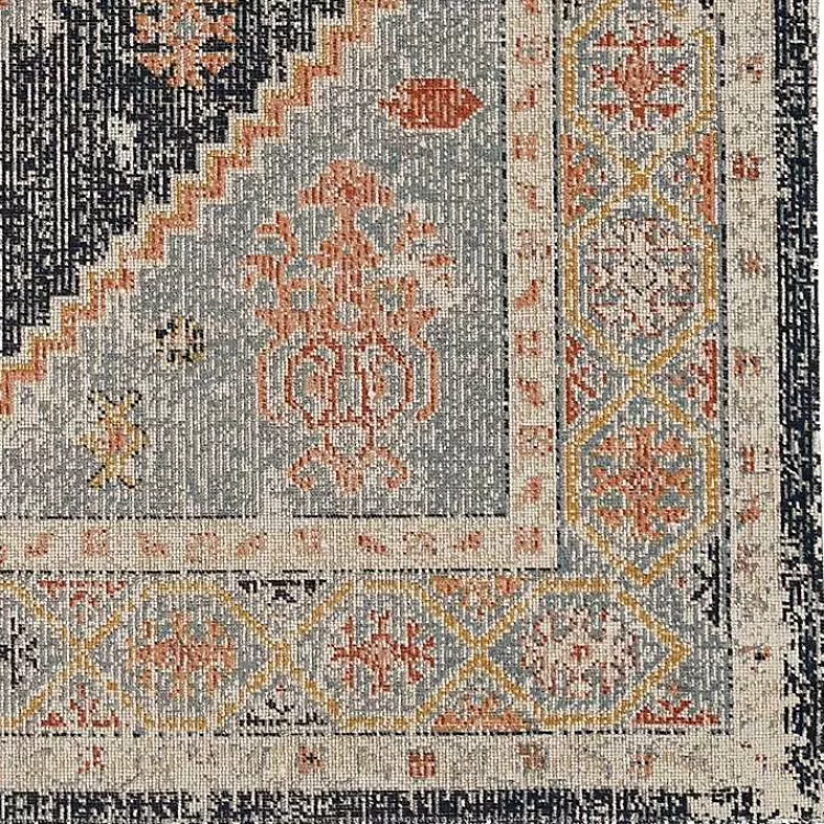 blue_and_ivory_traditional_motif_area_rug_x_2.webp and Ivory Traditional Motif Area Rug, 5x7>Kirklands Home Flash Sale