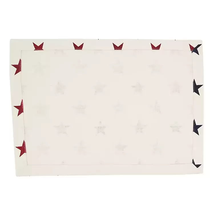 Blue and Red Americana Stars Placemats, Set of 4>Kirklands Home Fashion