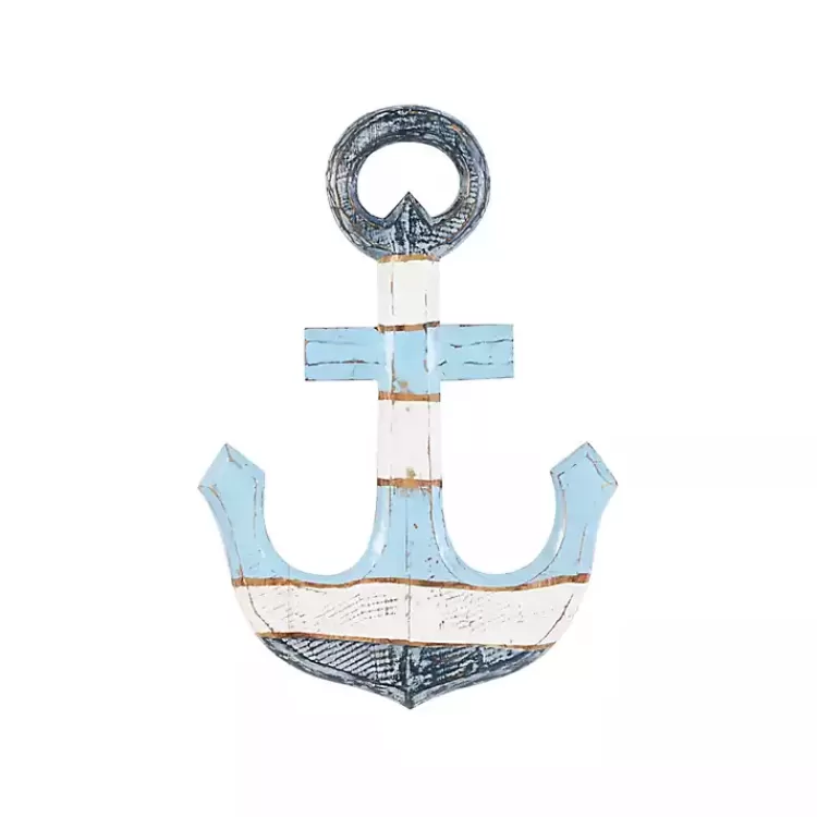 Blue and White Anchor Wall Plaque>Kirklands Home Sale
