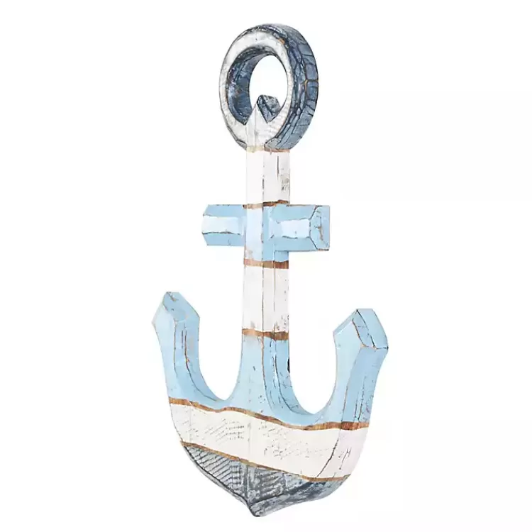 Blue and White Anchor Wall Plaque>Kirklands Home Sale