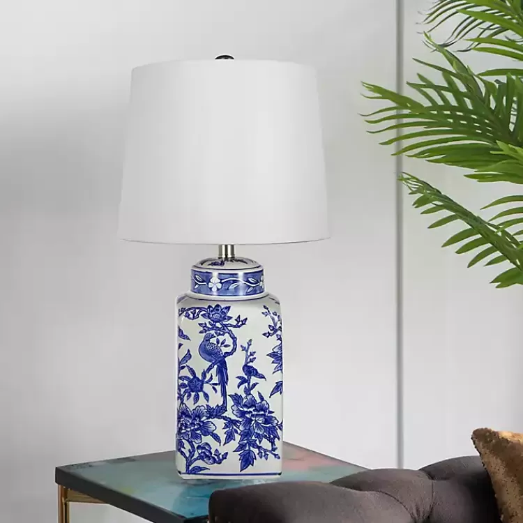 blue_and_white_bird_pattern_table_lamp_5.webp Blue and Bird Pattern Table Lamp>Kirklands Home Best Sale