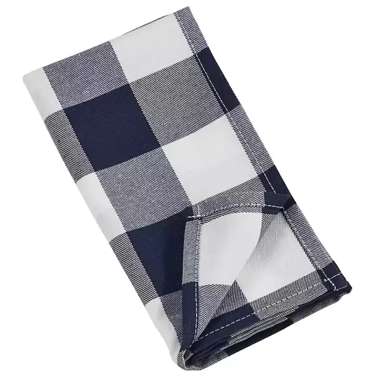 Blue and White Buffalo Check Napkins, Set of 4>Kirklands Home Flash Sale