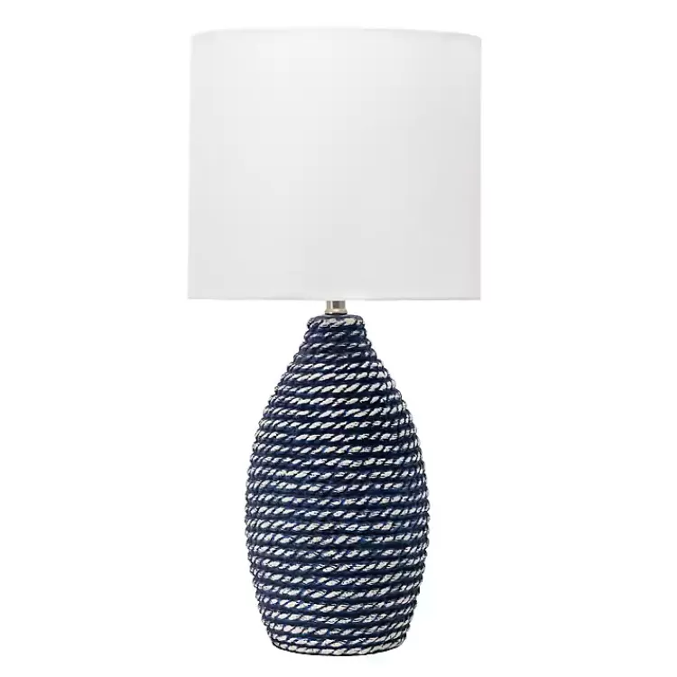 Blue and Ceramic Faux Rope Table Lamp>Kirklands Home Hot