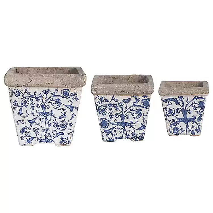 Blue and White Ceramic Flower Pots, Set of 3>Kirklands Home Best