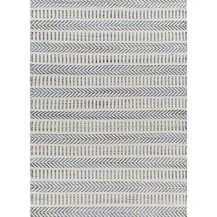 Blue and White Chevron Jute Area Rug, 8x10>Kirklands Home Best Sale