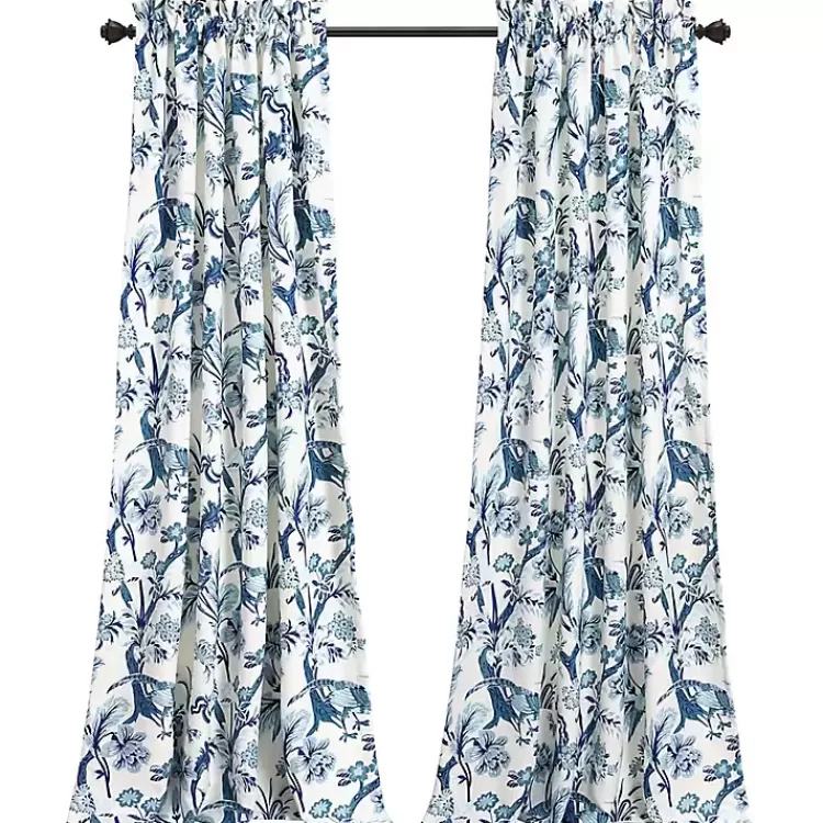 Blue and White Dolores Curtain Panel Set, 95 in.>Kirklands Home Cheap