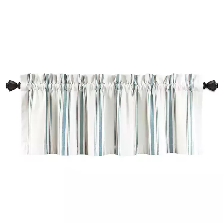 Blue and White Farmhouse Stripe Valance>Kirklands Home Best