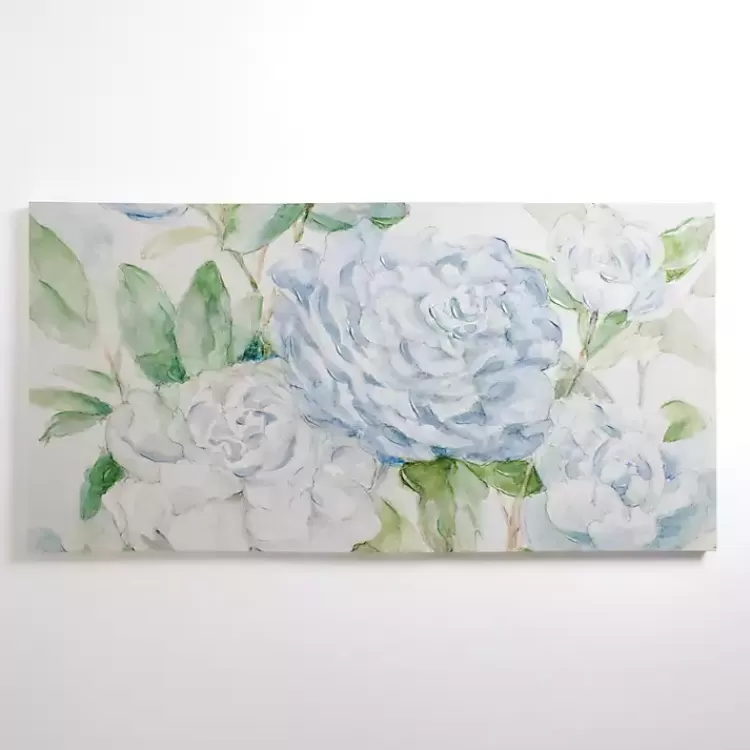 Blue and White Peony Blooms Canvas Art Print>Kirklands Home Sale