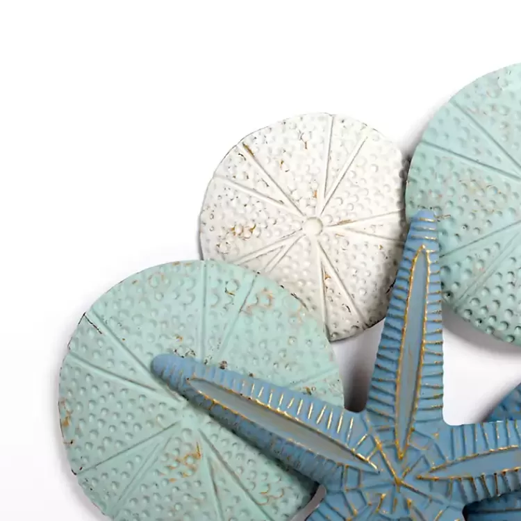 Blue and White Seashells Metal Wall Plaque>Kirklands Home Flash Sale