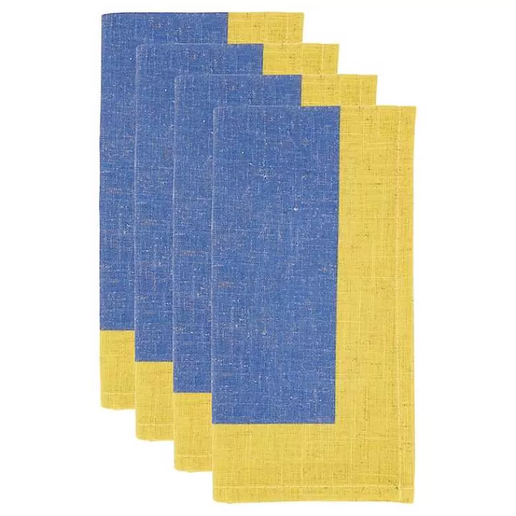 blue_and_yellow_colorblock_napkins_set_of__2.webp Blue and Yellow Colorblock Napkins, Set of 4>Kirklands Home Outlet
