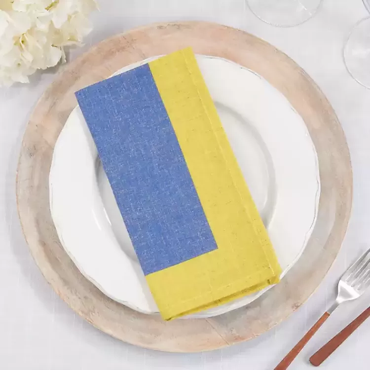 blue_and_yellow_colorblock_napkins_set_of__3.webp Blue and Yellow Colorblock Napkins, Set of 4>Kirklands Home Outlet