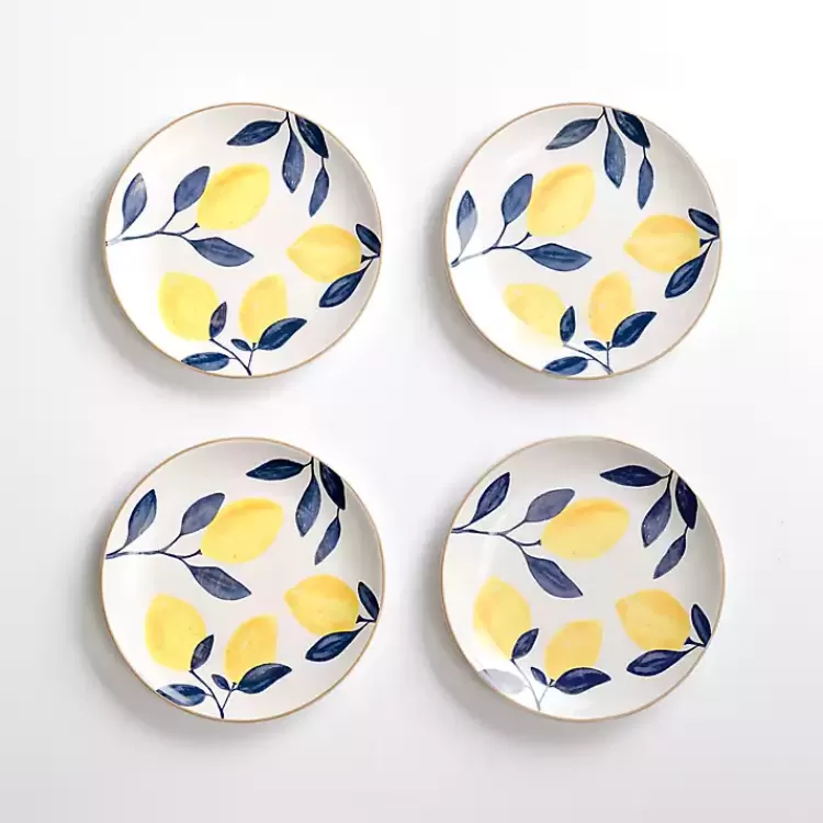 Blue and Yellow Lemons Salad Plate>Kirklands Home New