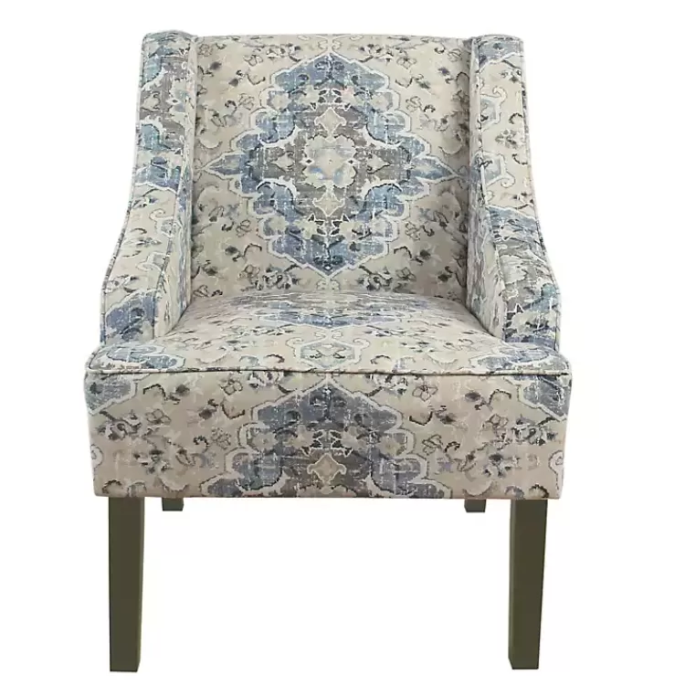 Antiqued Medallion Swoop Arm Accent Chair>Kirklands Home Store