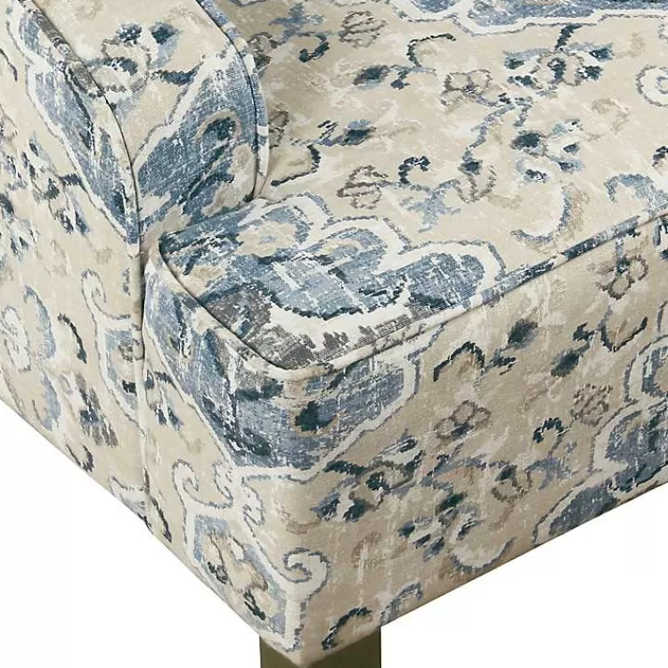 blue_antiqued_medallion_swoop_arm_accent_chair_2.webp Antiqued Medallion Swoop Arm Accent Chair>Kirklands Home Store