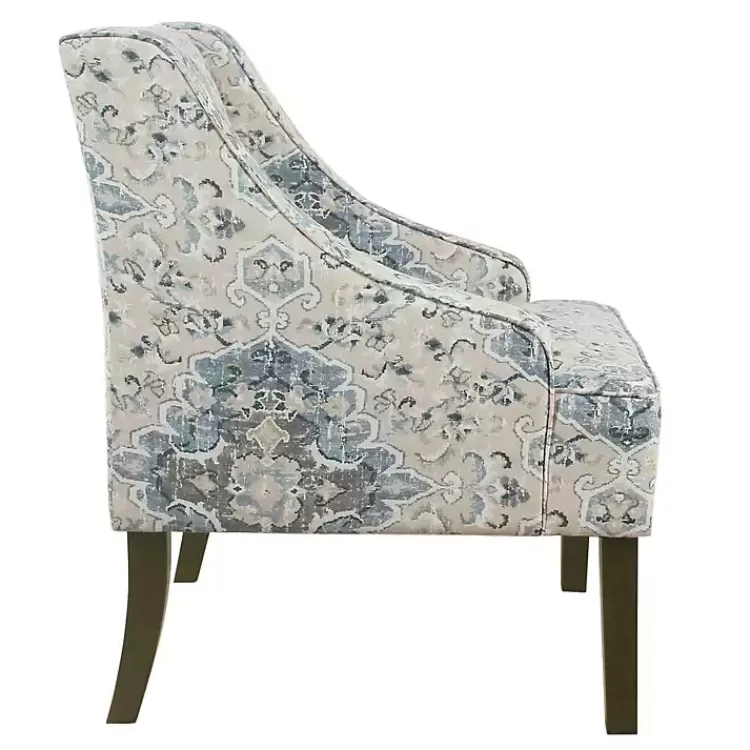 blue_antiqued_medallion_swoop_arm_accent_chair_4.webp Antiqued Medallion Swoop Arm Accent Chair>Kirklands Home Store