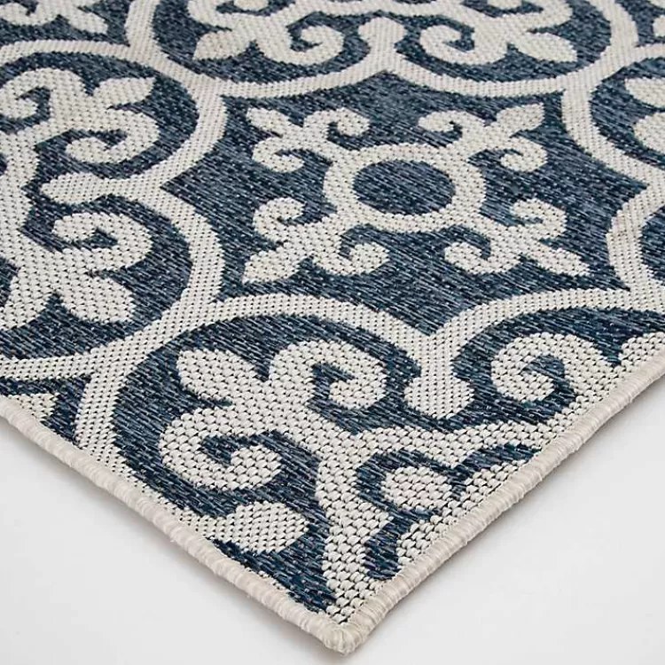 blue_auckland_tile_outdoor_area_rug_x_3.webp Blue Auckland Tile Outdoor Area Rug, 7x9>Kirklands Home Discount
