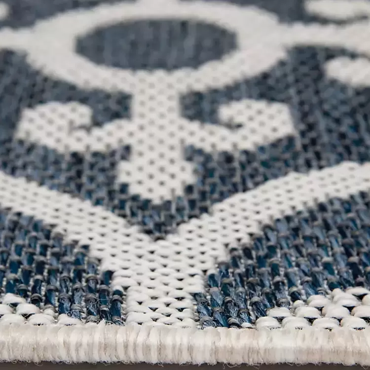blue_auckland_tile_outdoor_area_rug_x_5.webp Blue Auckland Tile Outdoor Area Rug, 7x9>Kirklands Home Discount