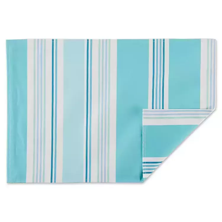 Blue Beach House Stripe Placemats, Set of 6>Kirklands Home Discount