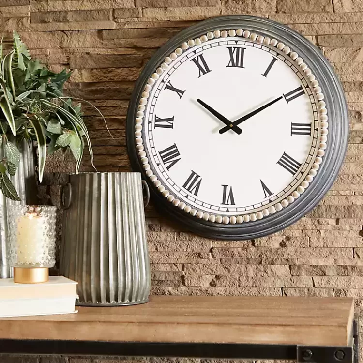 blue_beaded_roman_numeral_clock_2.webp Blue Beaded Roman Numeral Clock>Kirklands Home Best