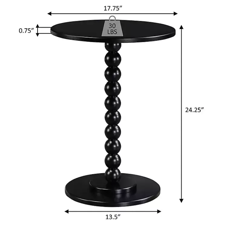 blue_beaded_spindle_accent_table_4.webp Beaded Spindle Accent Table>Kirklands Home Online
