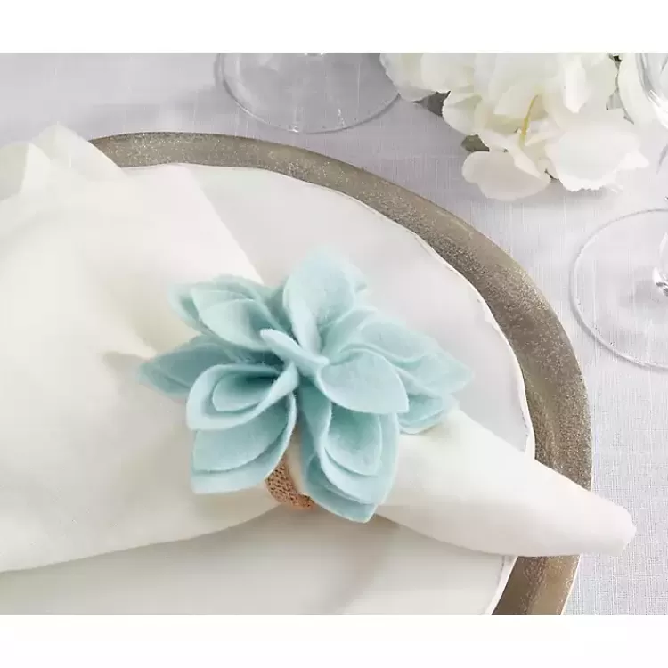 blue_blossom_napkin_rings_set_of__2.webp Blossom Napkin Rings, Set of 4>Kirklands Home Flash Sale
