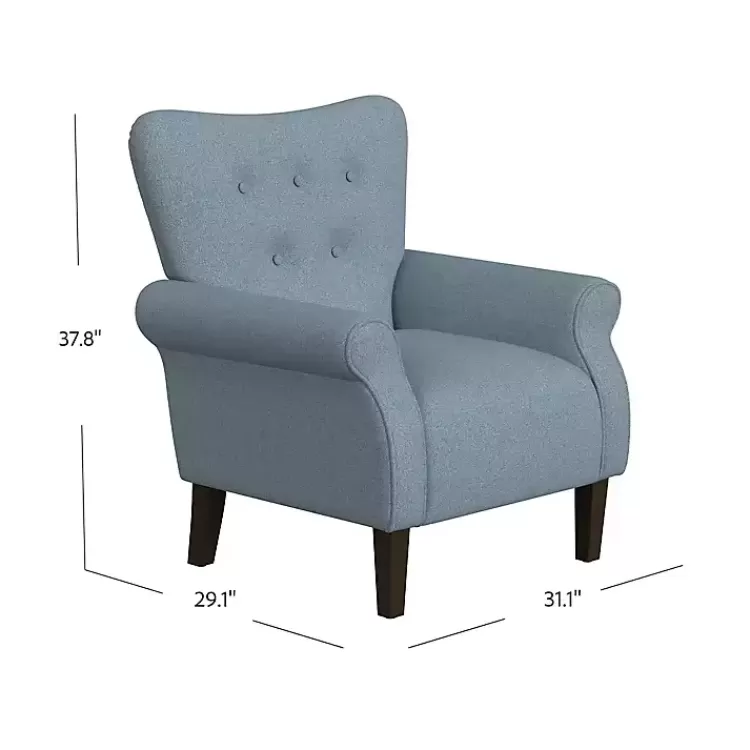 Button-Tufted Rolled Arm Accent Chair>Kirklands Home Store