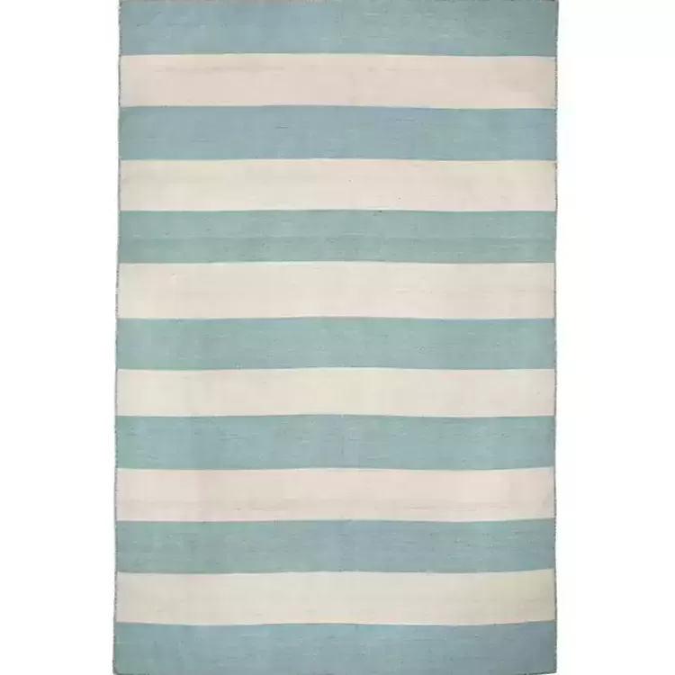Blue Cabana Stripe Indoor/Outdoor Area Rug, 7x9>Kirklands Home Best Sale