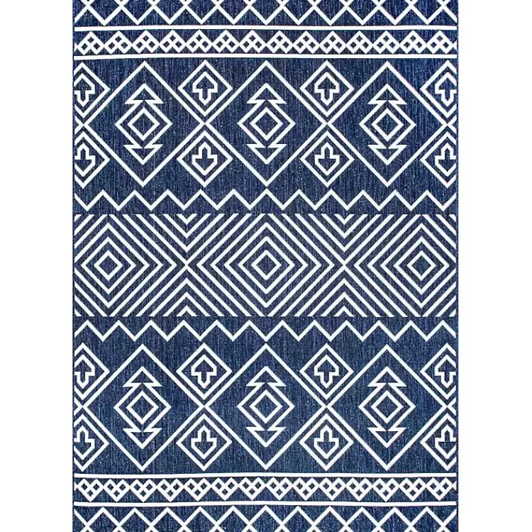 Blue Cassie Global Outdoor Area Rug, 5x8>Kirklands Home Outlet