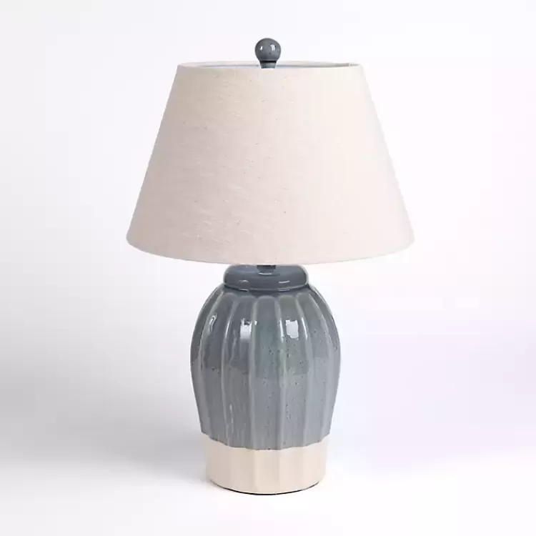 Blue Ceramic Scalloped Table Lamp>Kirklands Home Best Sale