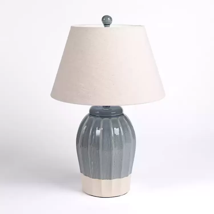 Blue Ceramic Scalloped Table Lamp>Kirklands Home Best Sale