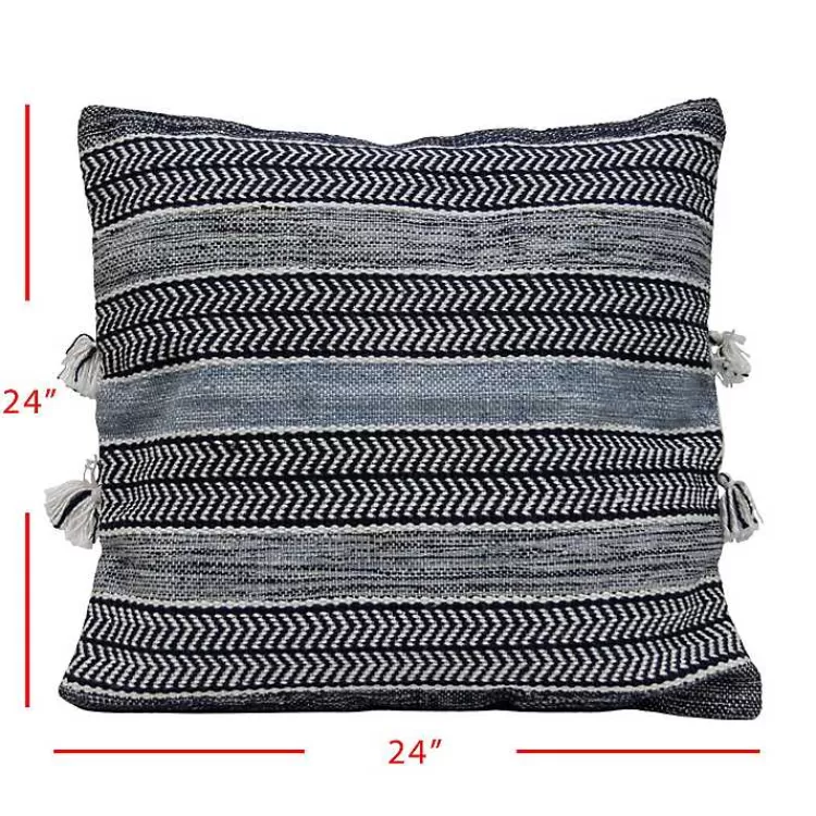 blue_chevron_woven_outdoor_pillow_3.webp Chevron Woven Outdoor Pillow>Kirklands Home Store