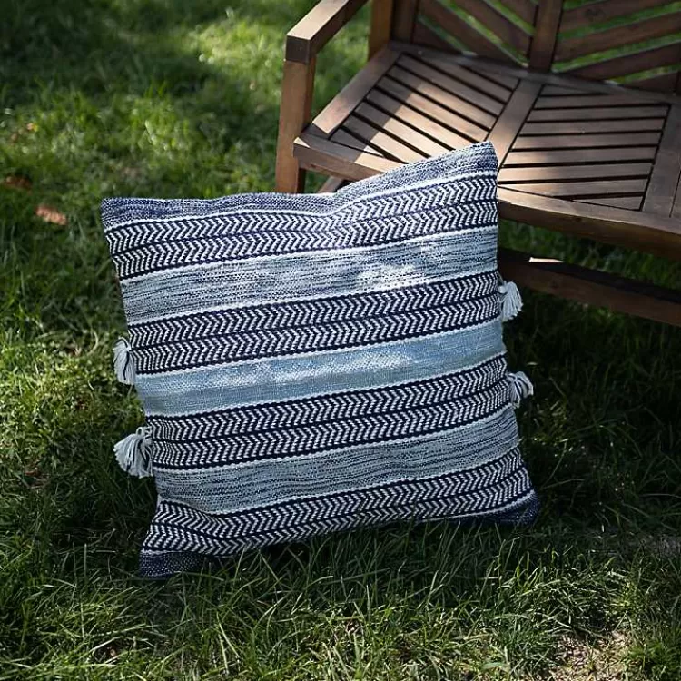 blue_chevron_woven_outdoor_pillow_5.webp Chevron Woven Outdoor Pillow>Kirklands Home Store