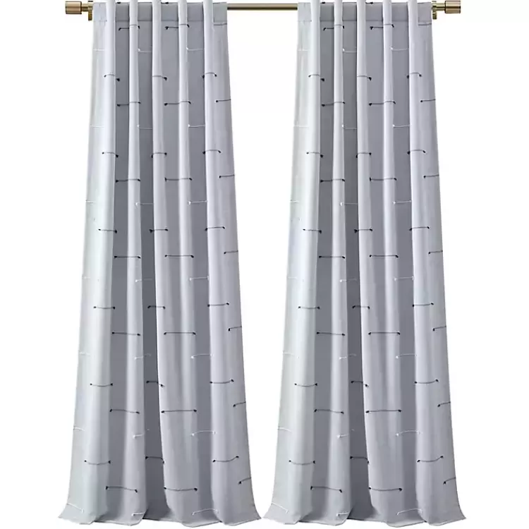 Clipped Stripe Curtain Panel Set, 84 in.>Kirklands Home Flash Sale