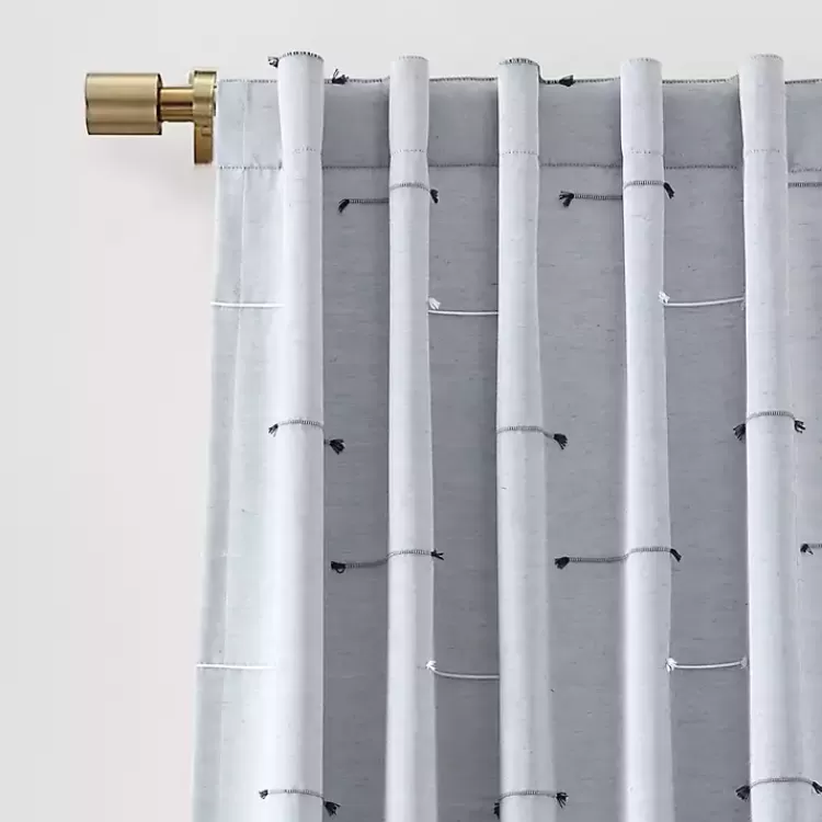 Clipped Stripe Curtain Panel Set, 84 in.>Kirklands Home Flash Sale