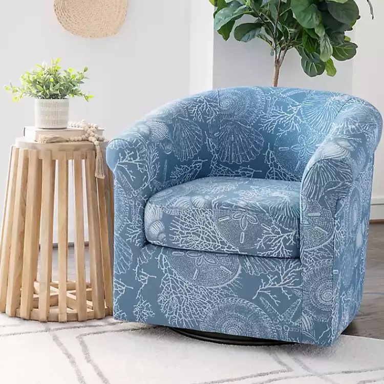 Coastal Bonnie Swivel Accent Chair>Kirklands Home New