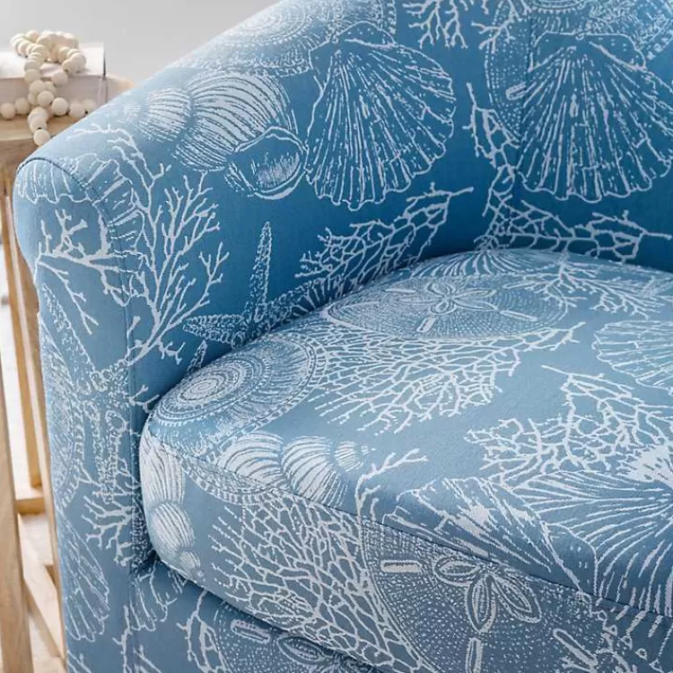 blue_coastal_bonnie_swivel_accent_chair_2.webp Coastal Bonnie Swivel Accent Chair>Kirklands Home New