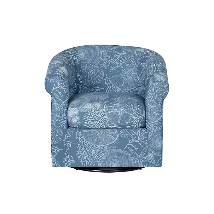 blue_coastal_bonnie_swivel_accent_chair_3.webp Coastal Bonnie Swivel Accent Chair>Kirklands Home New
