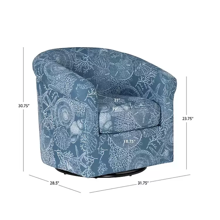 blue_coastal_bonnie_swivel_accent_chair_7.webp Coastal Bonnie Swivel Accent Chair>Kirklands Home New