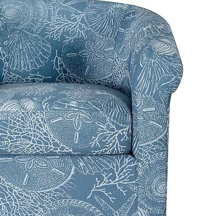 blue_coastal_bonnie_swivel_accent_chair_8.webp Coastal Bonnie Swivel Accent Chair>Kirklands Home New