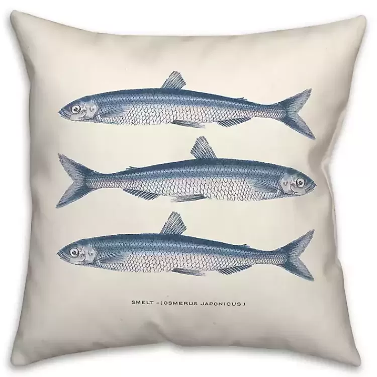 Blue Coastal Fish Outdoor Pillow>Kirklands Home Best