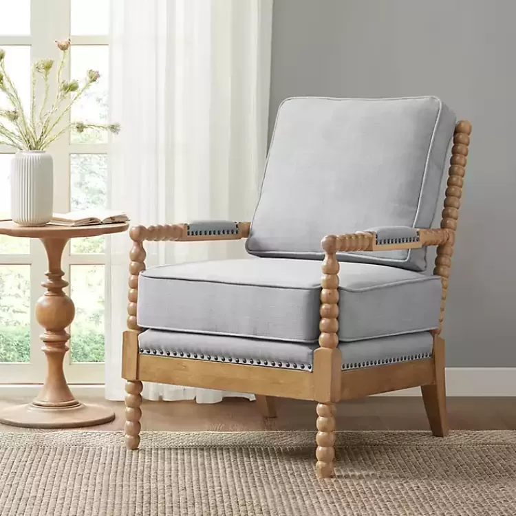 Cushion Beaded Wood Frame Accent Chair>Kirklands Home Cheap