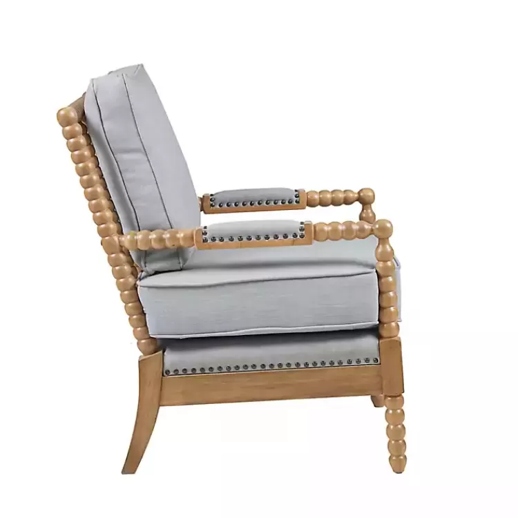 blue_cushion_beaded_wood_frame_accent_chair_3.webp Cushion Beaded Wood Frame Accent Chair>Kirklands Home Cheap