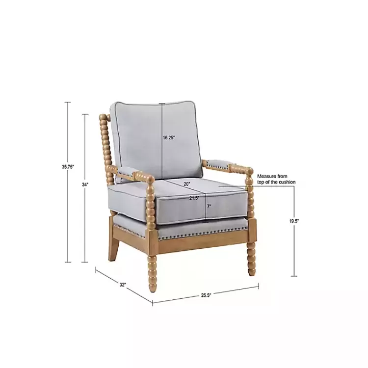 blue_cushion_beaded_wood_frame_accent_chair_8.webp Cushion Beaded Wood Frame Accent Chair>Kirklands Home Cheap