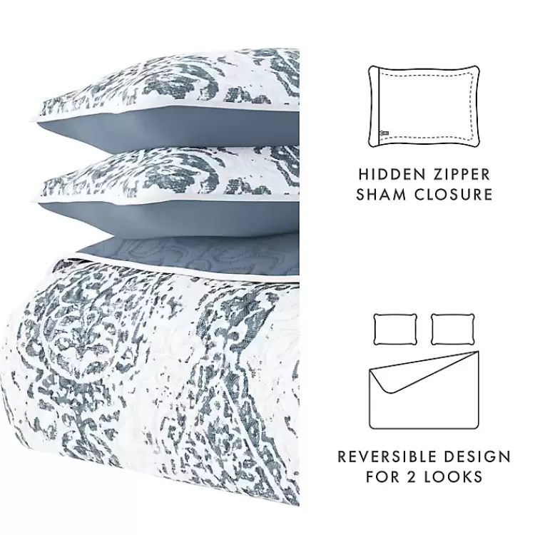 blue_damask_reversible_pc_queen_quilt_set_6.webp Blue Damask Reversible 3-pc. Queen Quilt Set>Kirklands Home Discount