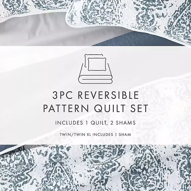 blue_damask_reversible_pc_queen_quilt_set_8.webp Blue Damask Reversible 3-pc. Queen Quilt Set>Kirklands Home Discount