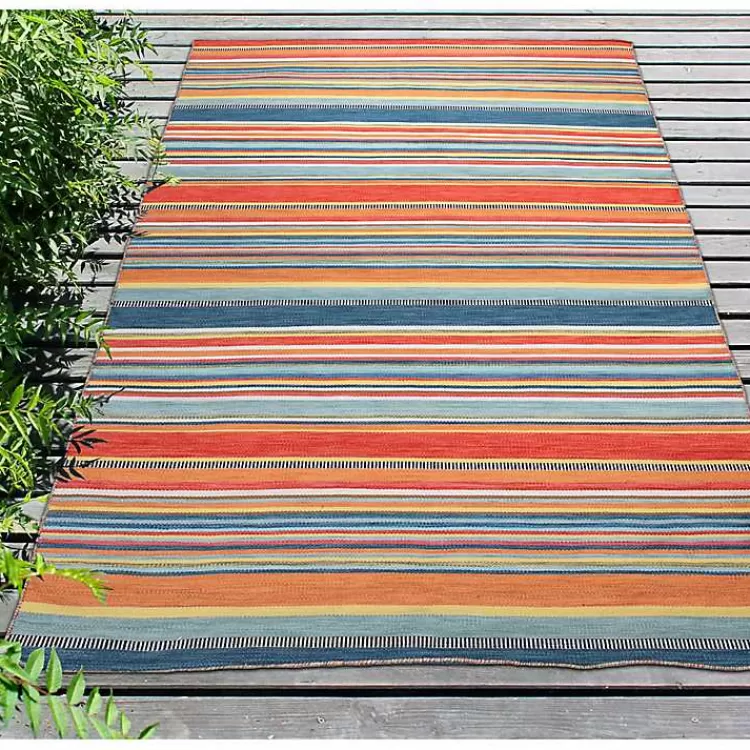 blue_dhurri_stripe_indooroutdoor_area_rug_x_2-1.webp Blue Dhurri Stripe Indoor/Outdoor Area Rug, 7x9>Kirklands Home Fashion